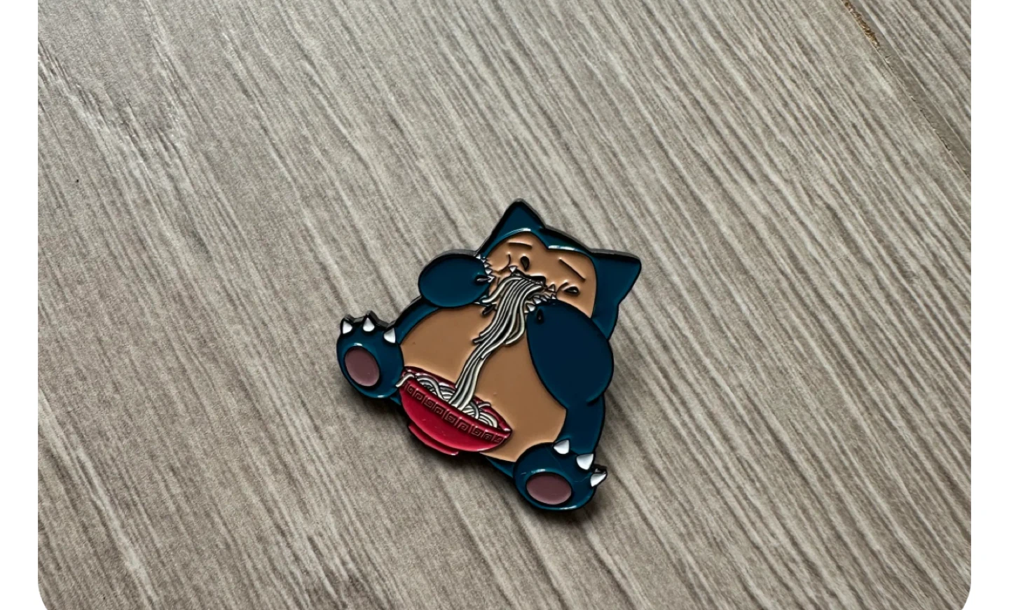 NEW Snorlax Eating Ramen Enamel Pin - photo 2