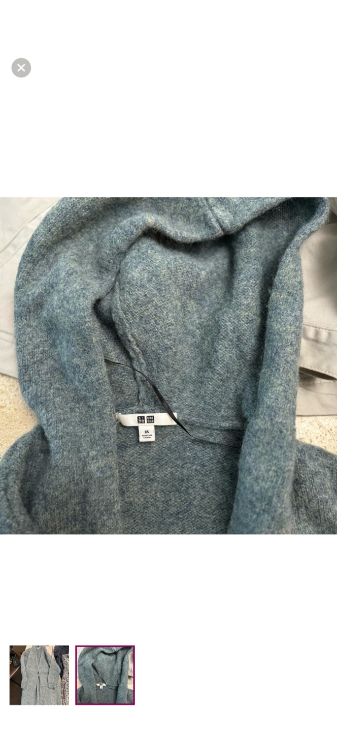 Uniqlo Blue Knit Cardigan Sweater - XS
