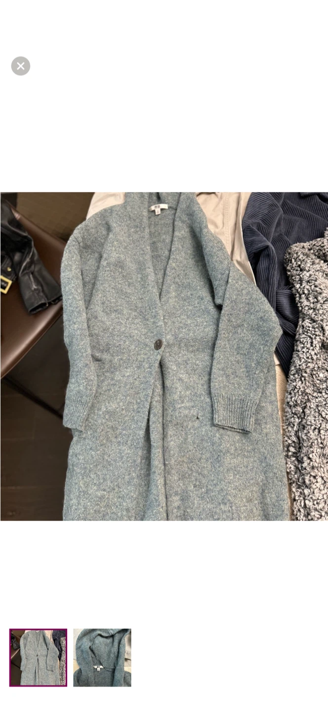 Uniqlo Blue Knit Cardigan Sweater - XS - photo 2