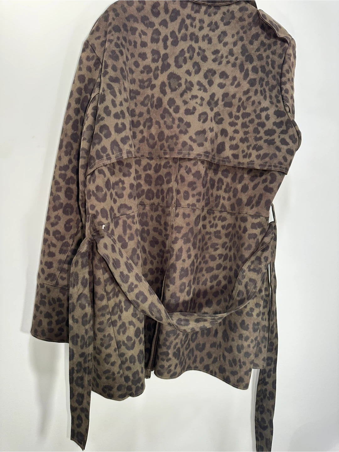 ZARA Leopard Print Trench Coat - Size L - photo 3