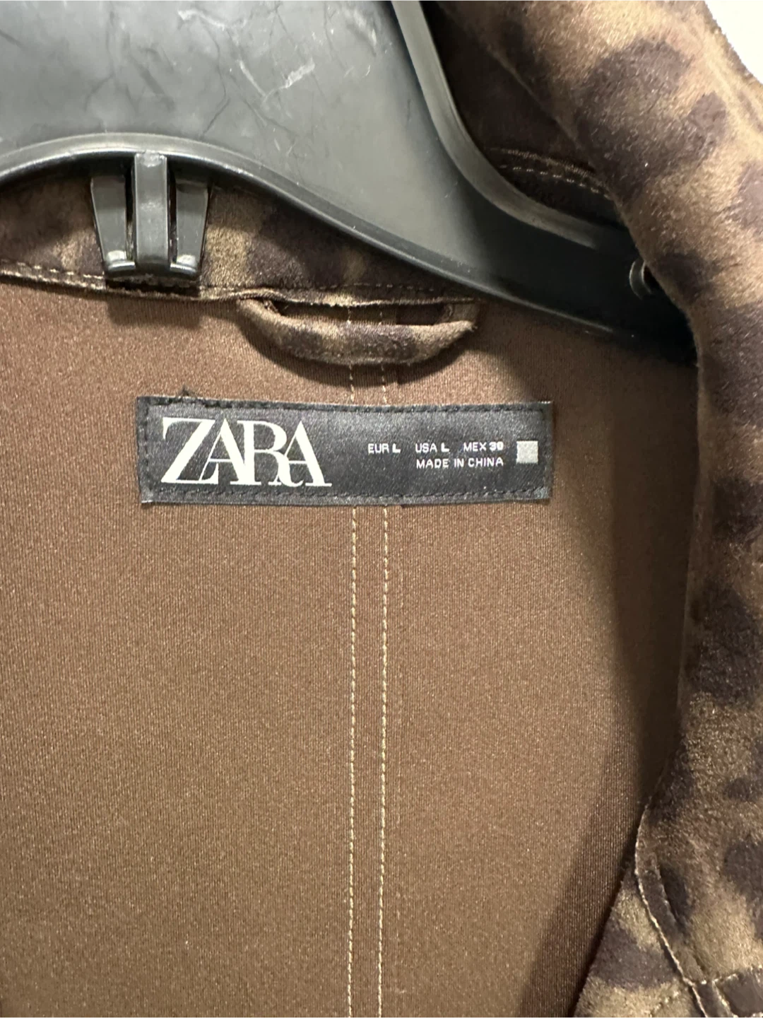 ZARA Leopard Print Trench Coat - Size L - photo 2