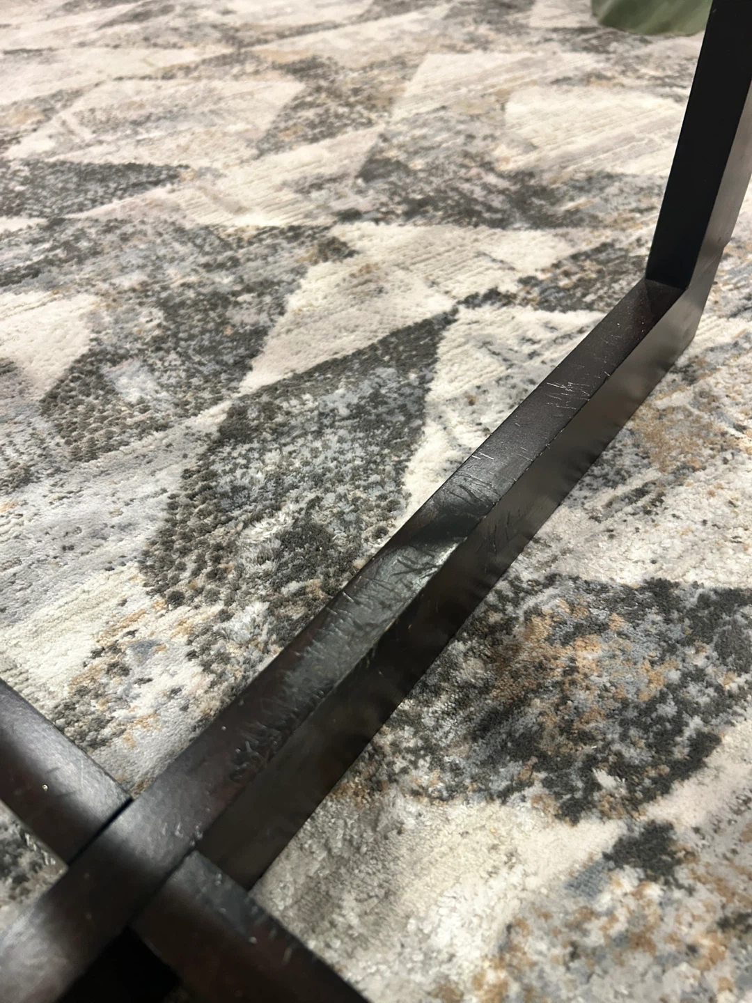 Glass Coffee Table with Black Metal Base - photo 3