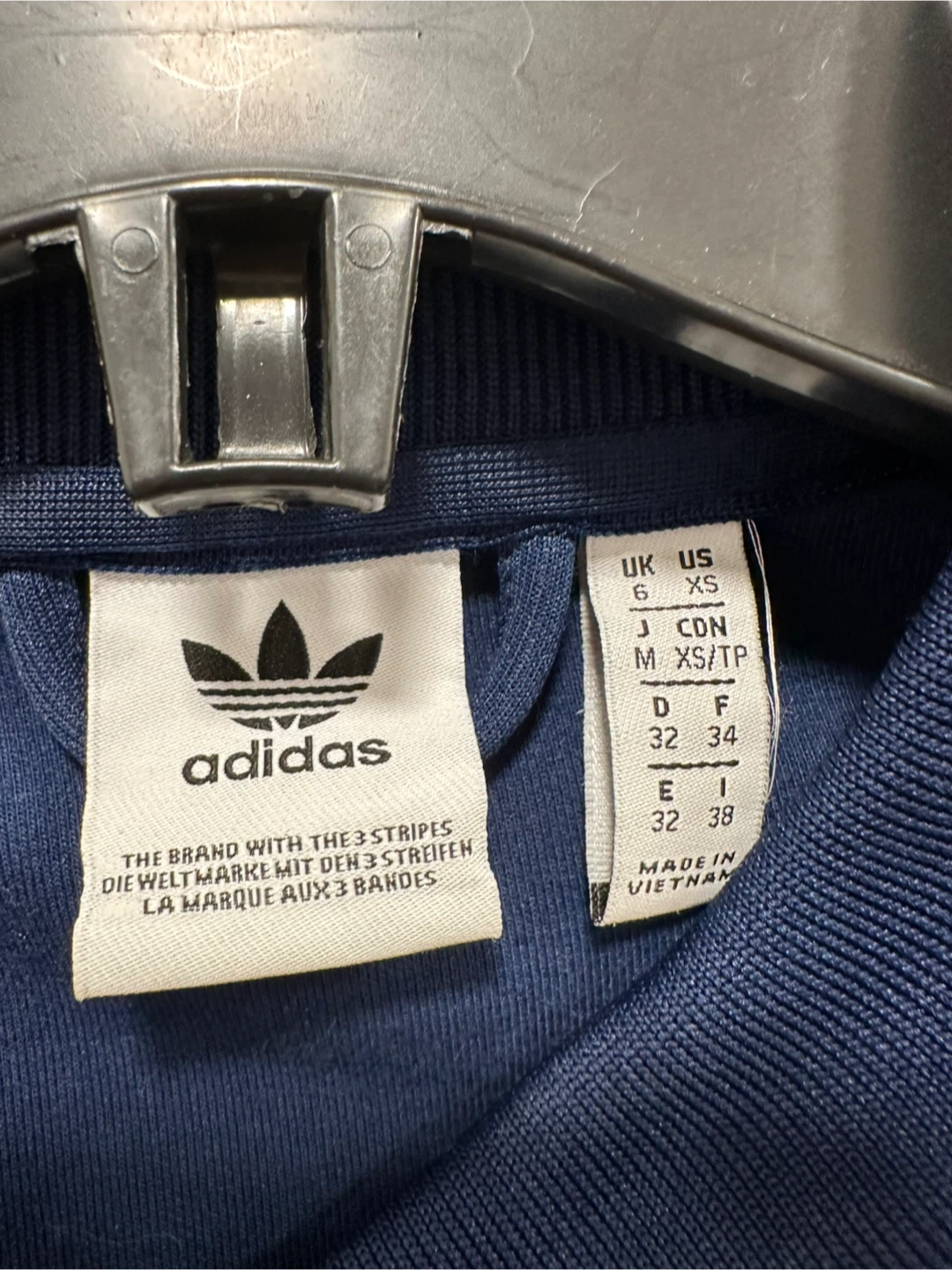 Adidas Track Jacket Navy Blue Size XS - photo 2