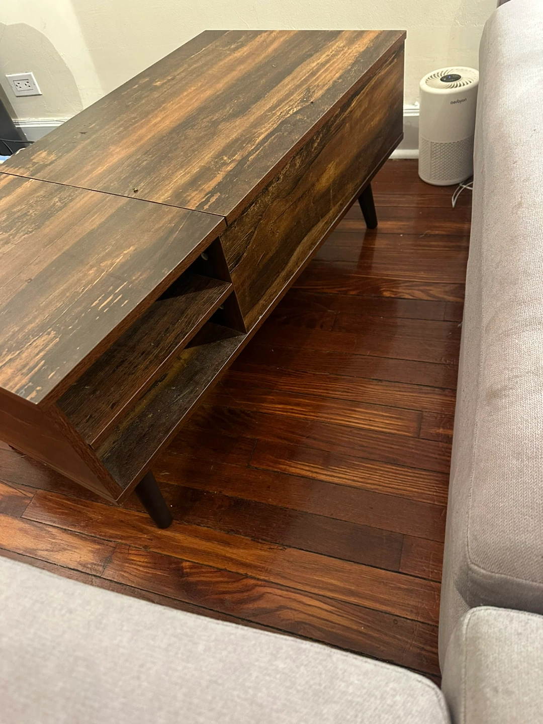 Wood Coffee Table with Storage - photo 2