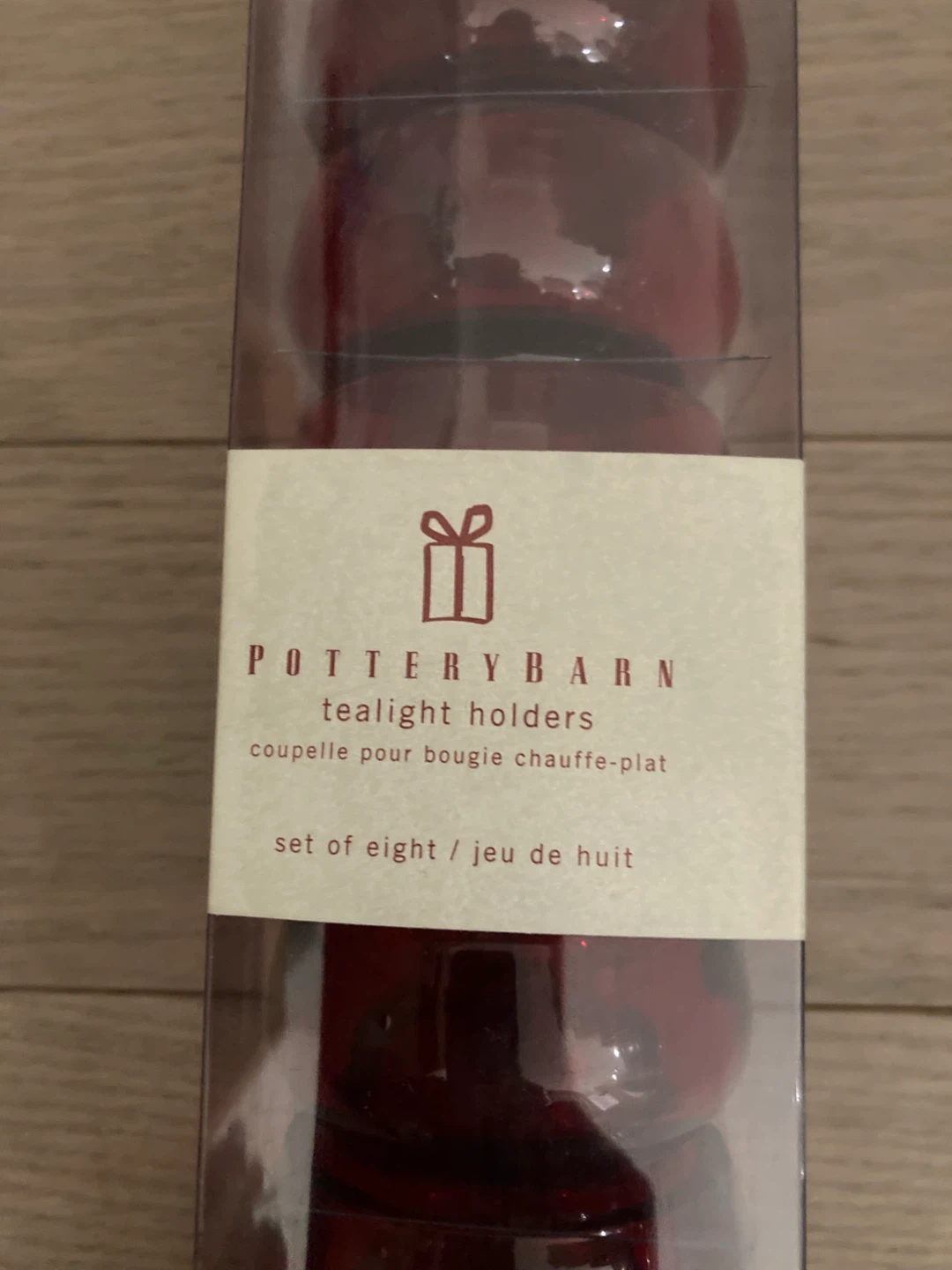 🆓 Pottery Barn Set of 8 Red Tealight Holders - photo 2