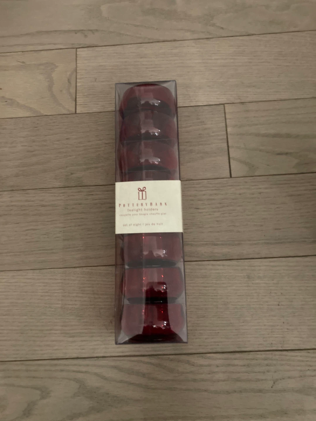 🆓 Pottery Barn Set of 8 Red Tealight Holders