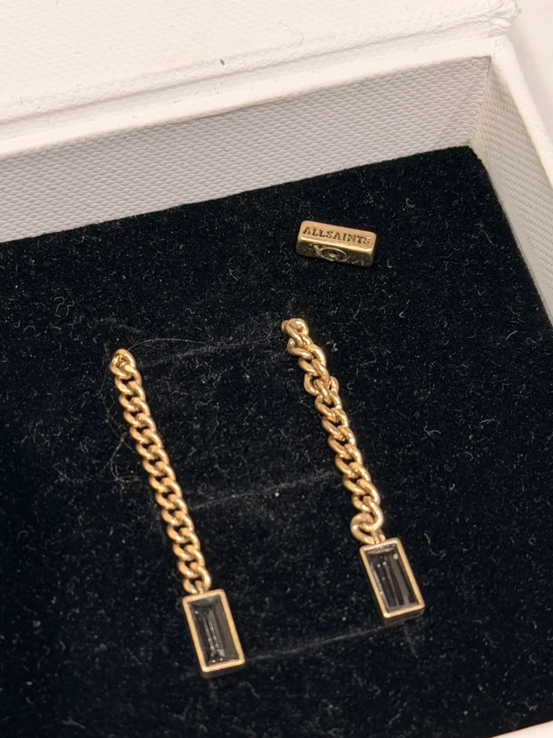 AllSaints vintage Drop Earrings with lavender Stone - photo 3