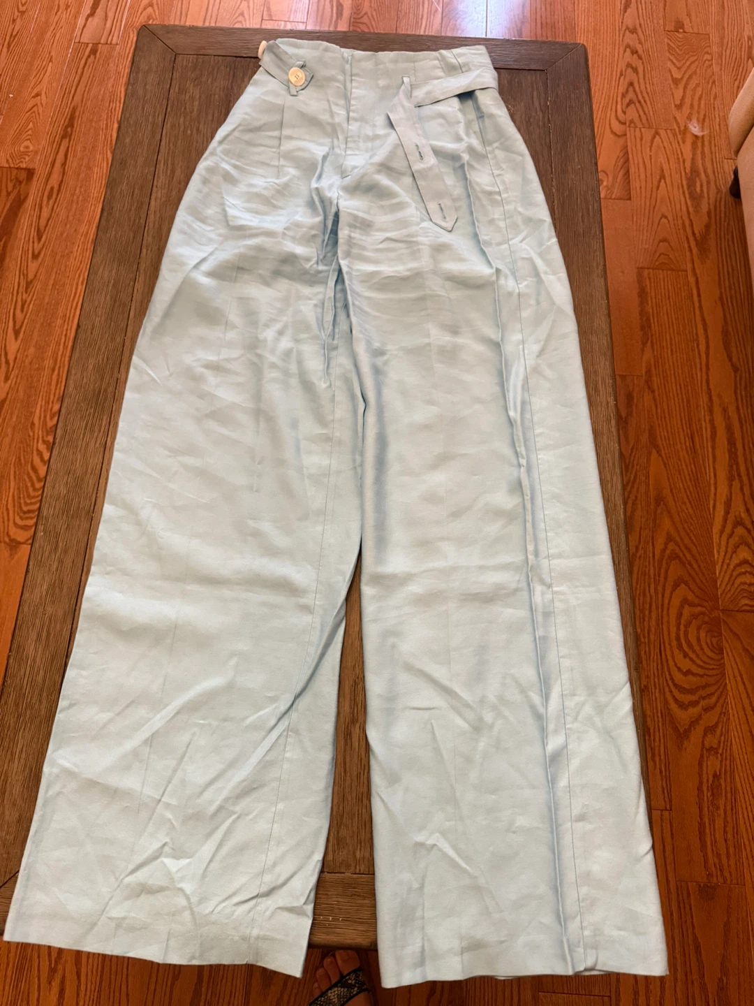 ZARA Wide Leg Light Blue Pants Size XS