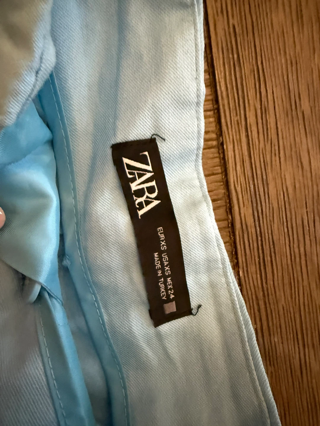 ZARA Wide Leg Light Blue Pants Size XS - photo 2