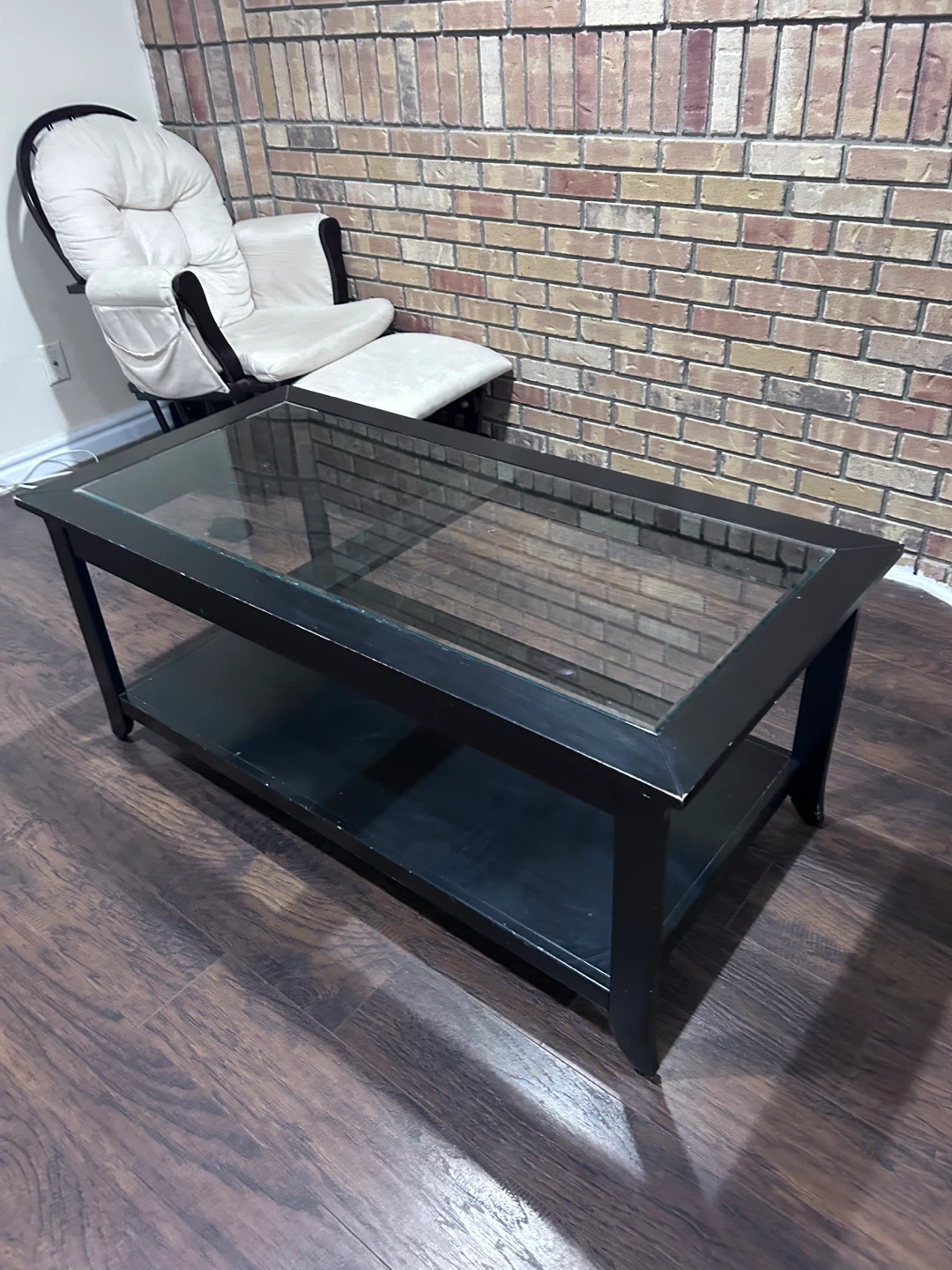 glass-top coffee table