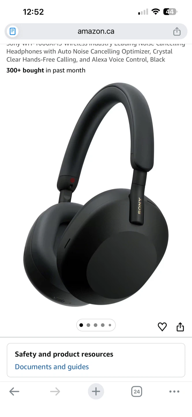 Sony WH-1000XM5 headphone with travel case - Matte Black - photo 5