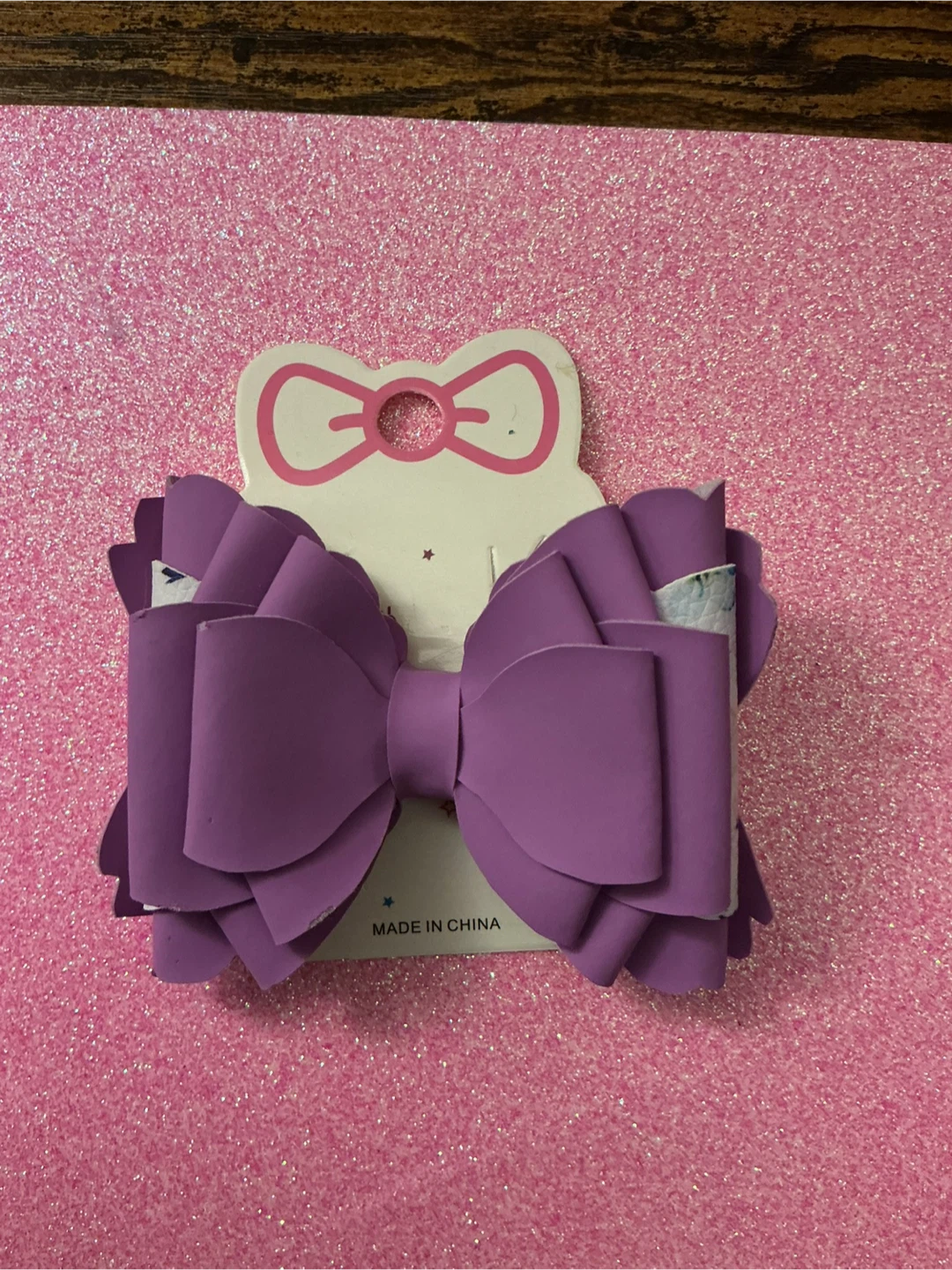 Purple Layered Bow Hair Clip