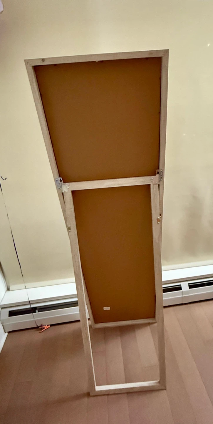 White Wood Frame Full Length Mirror - photo 2