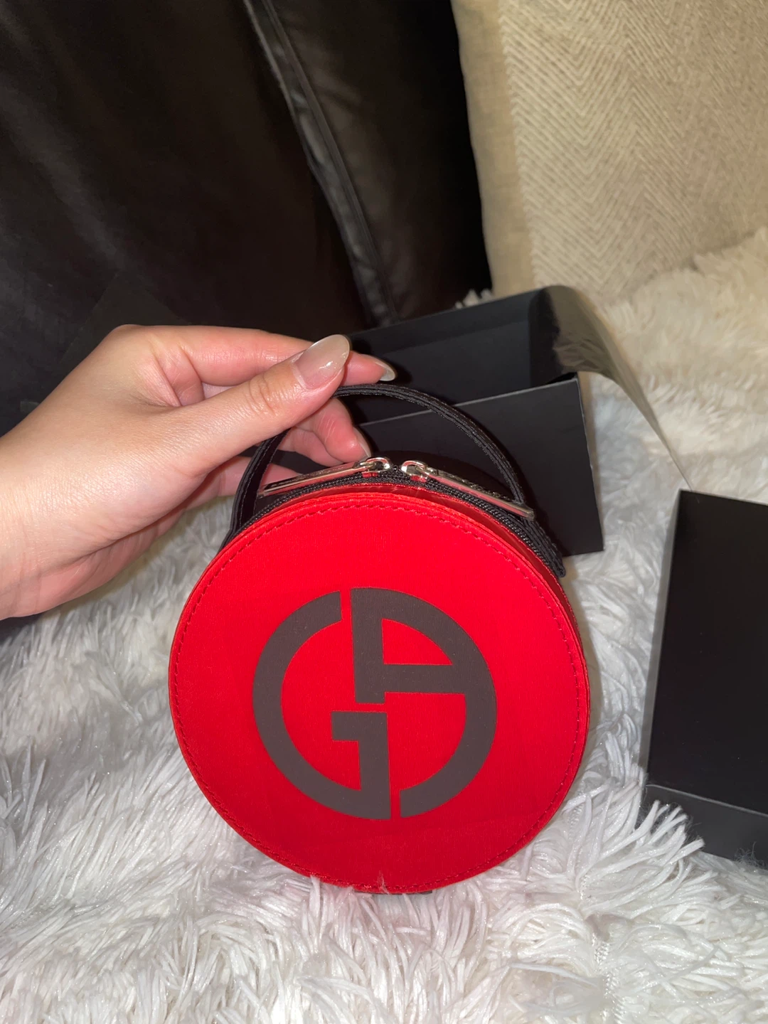 Giorgio Armani Red Makeup Bag/Case