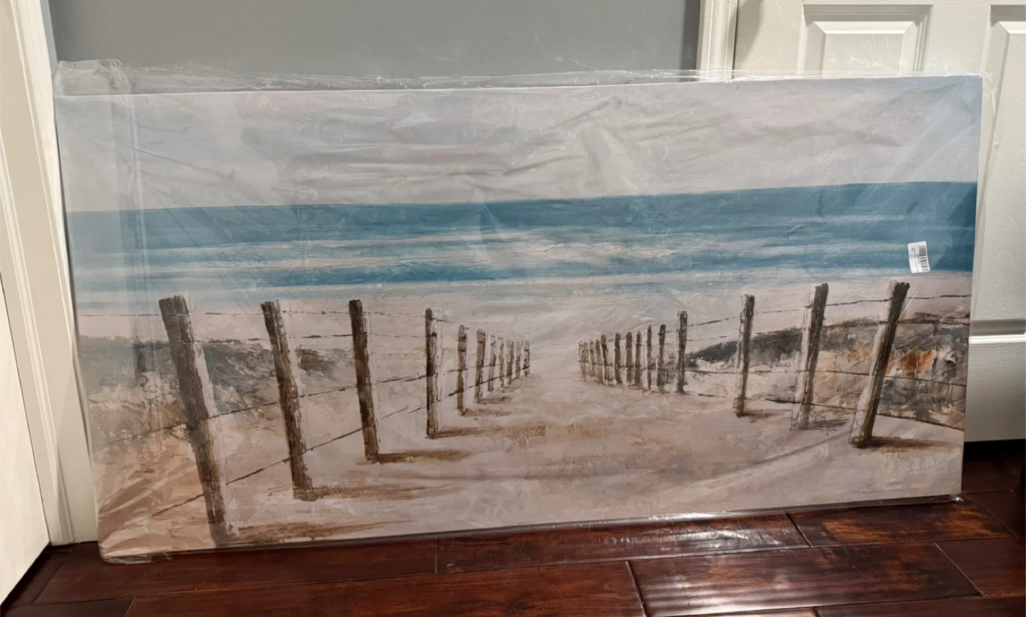 Coastal Beach Pathway Canvas Wall Art Print 29"x58" - photo 3