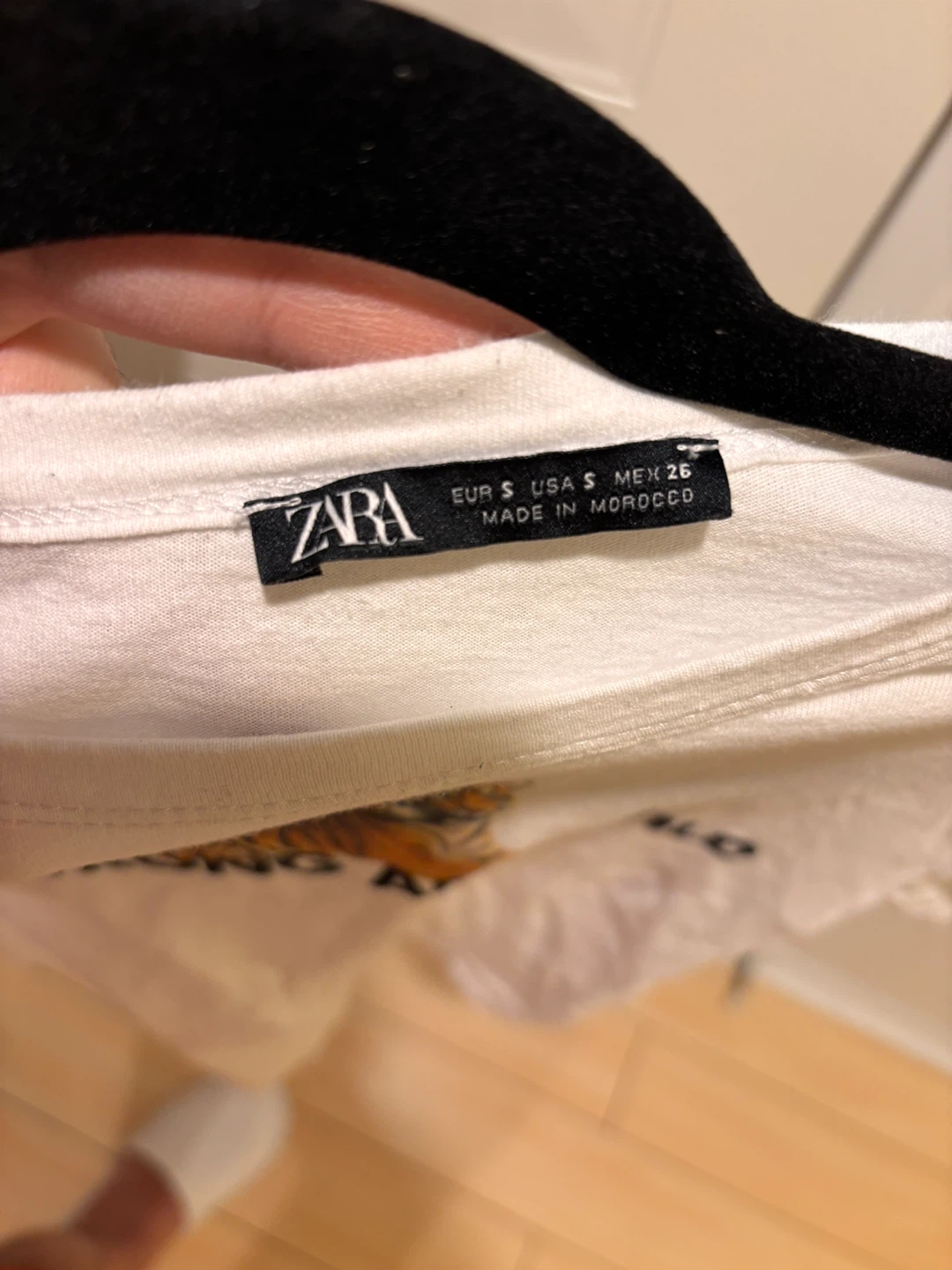 Zara White "Be Strong and Wild" Tiger T-Shirt Size S - photo 3