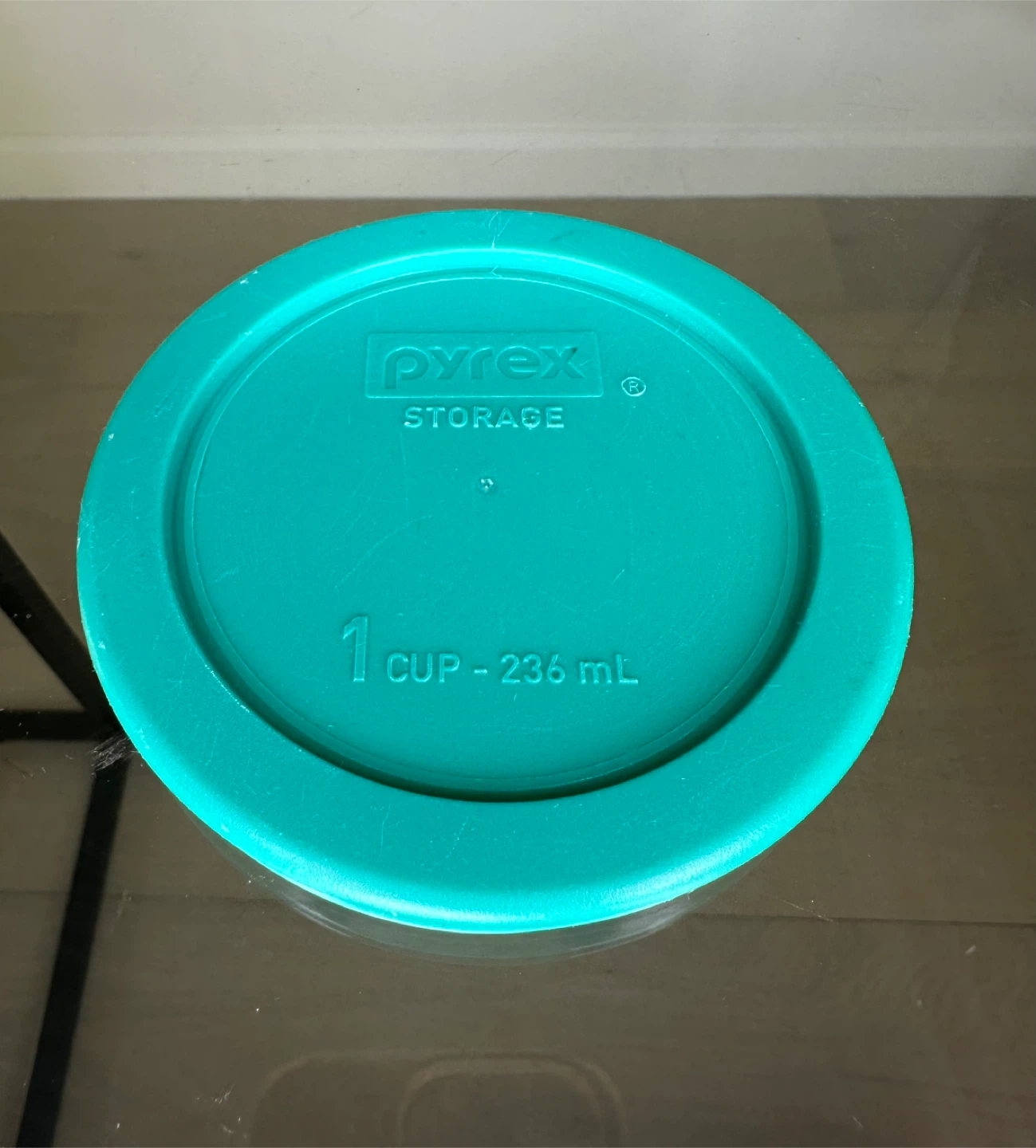 Pyrex Storage Lid - Teal - 1 Cup (236 mL)