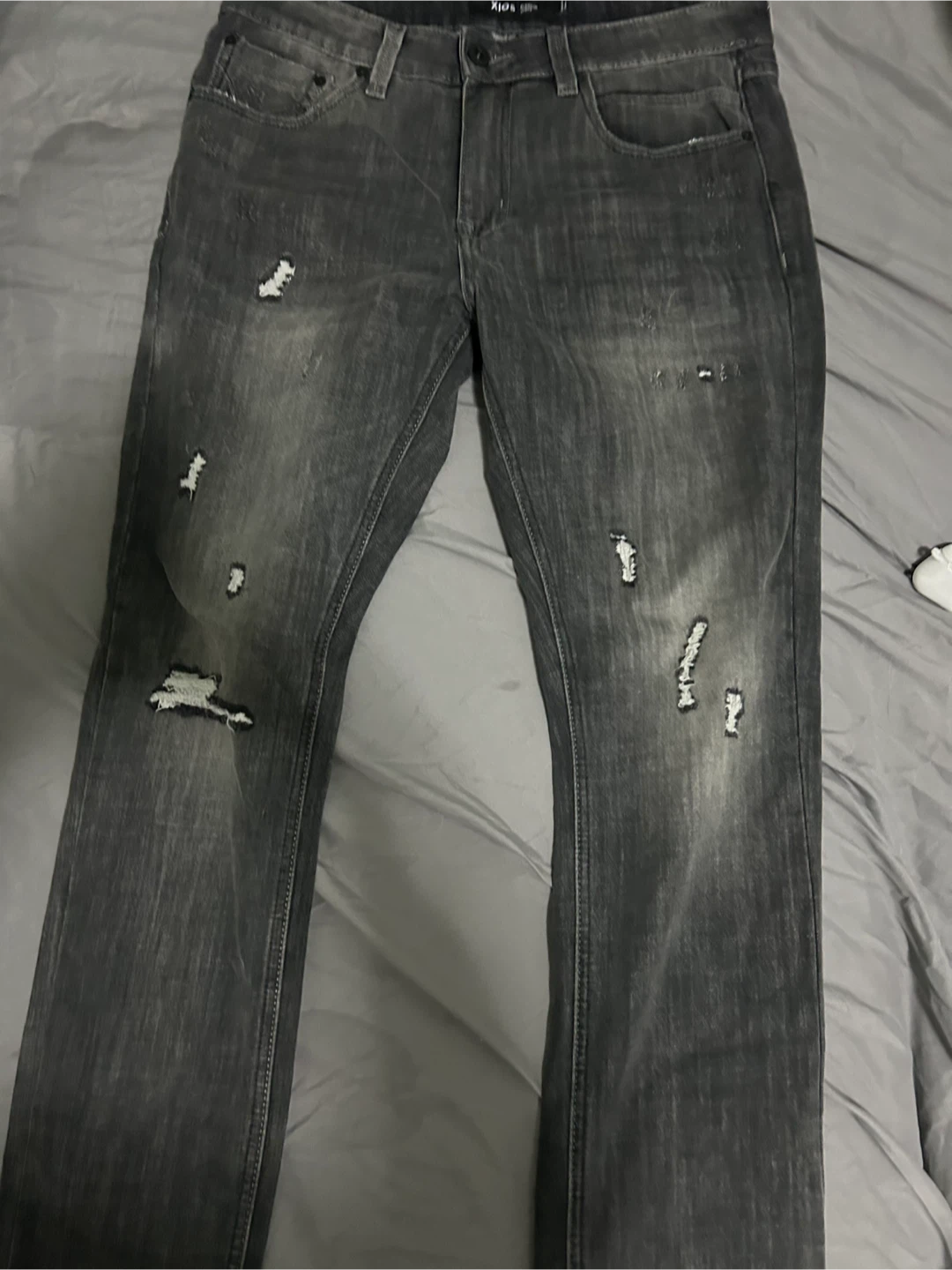 XIOS Premium Jeans Distressed Grey Denim - photo 2