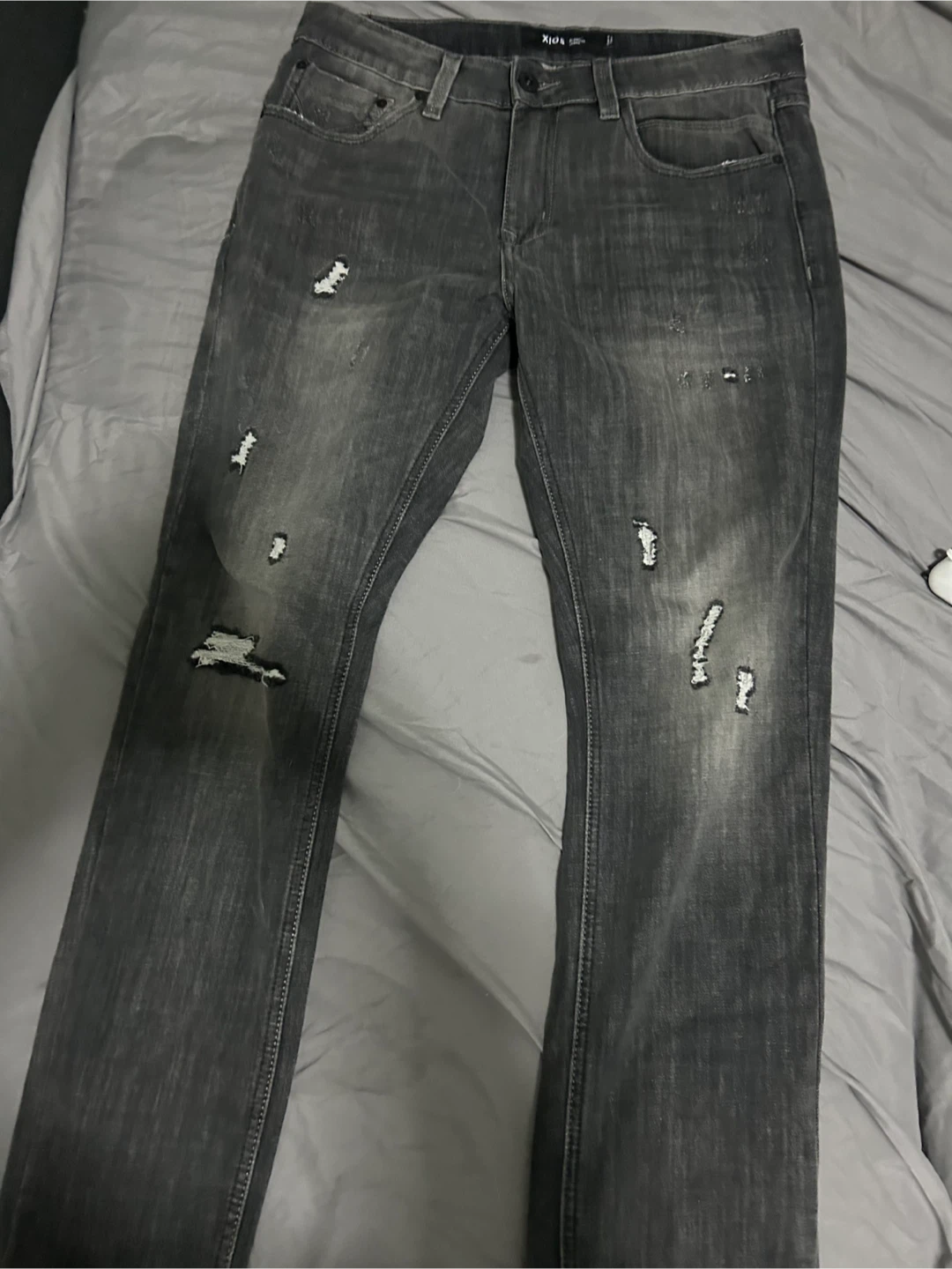 XIOS Premium Jeans Distressed Grey Denim