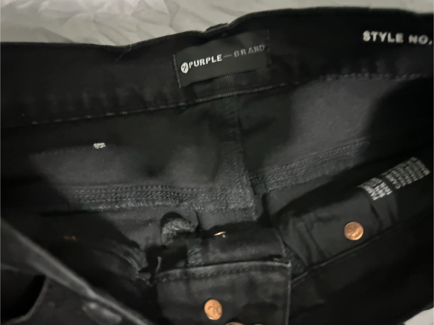 Purple Brand Black Distressed Slim Fit Jeans Size 29 - photo 4