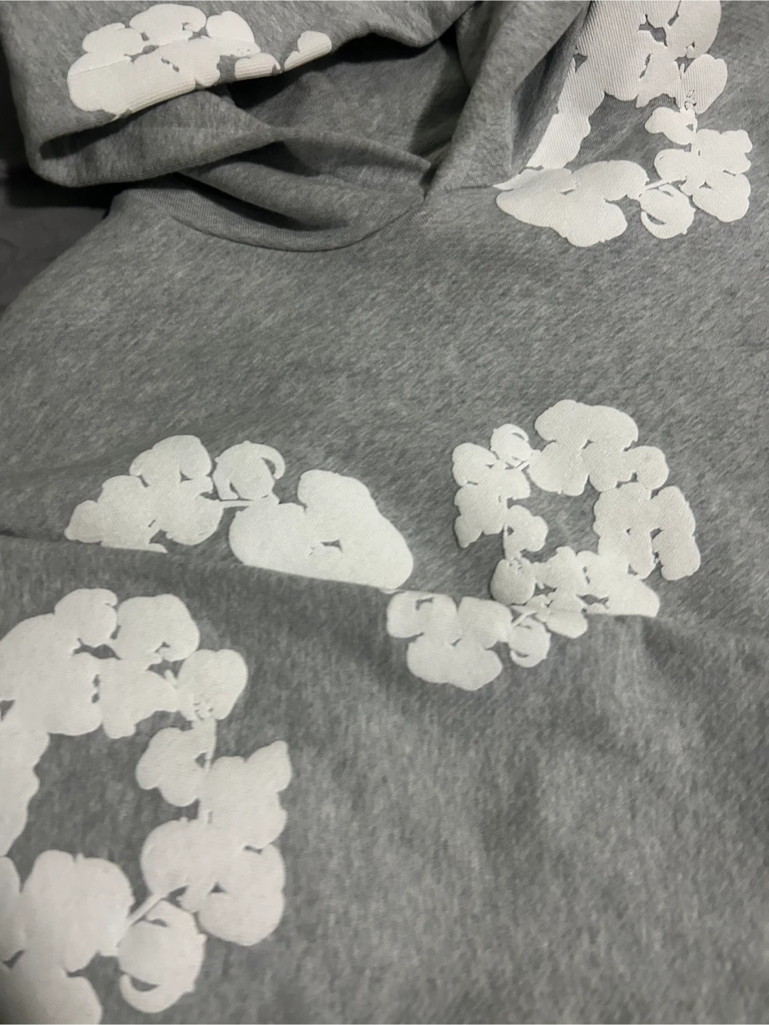 Denim Tears Hoodie Grey Cloud Print Size M - photo 2