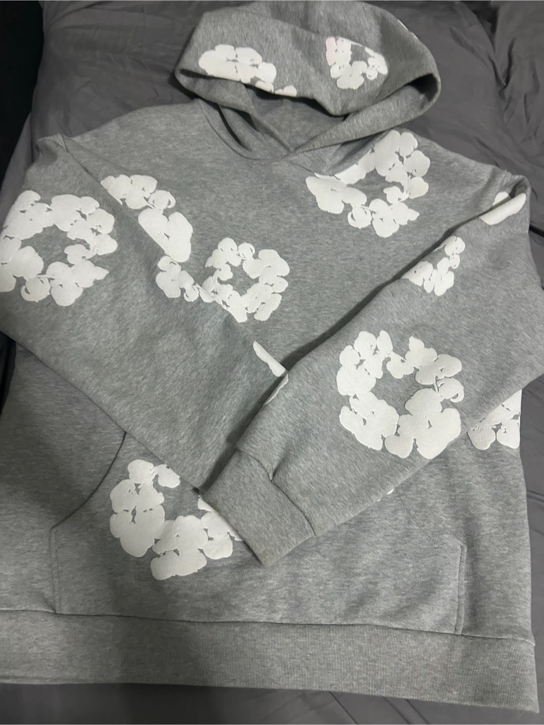 Denim Tears Hoodie Grey Cloud Print Size M - photo 3