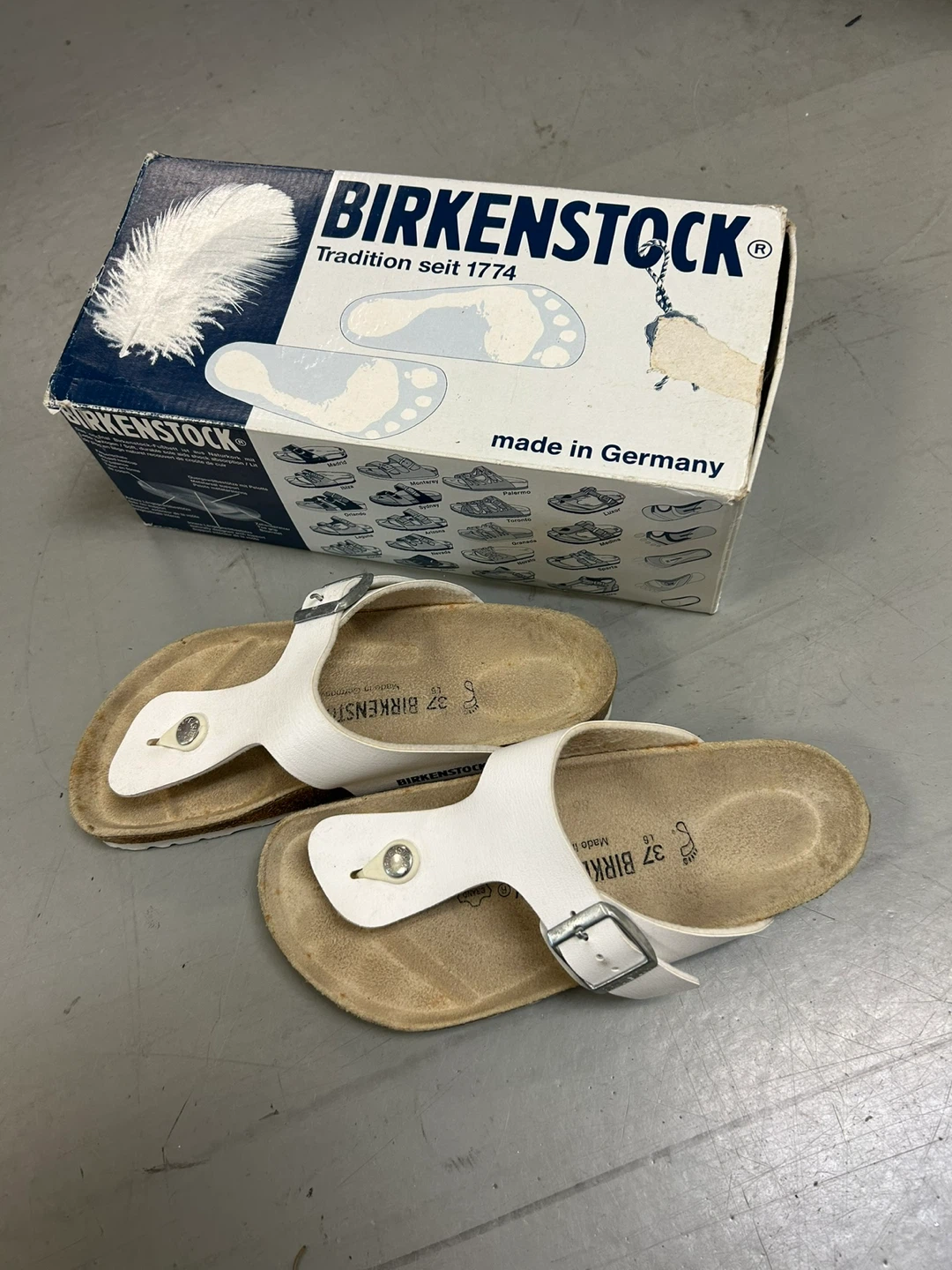Birkenstock Gizeh White Thong Sandals Women's Size 37 EU - photo 3