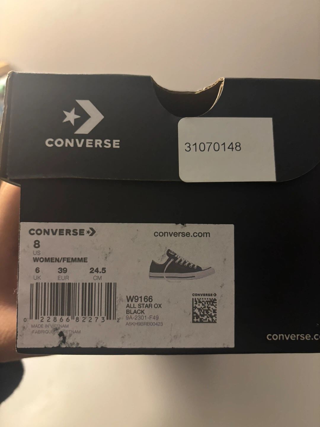 Converse All Star Ox Black Women's Shoes - Size 8 - photo 2
