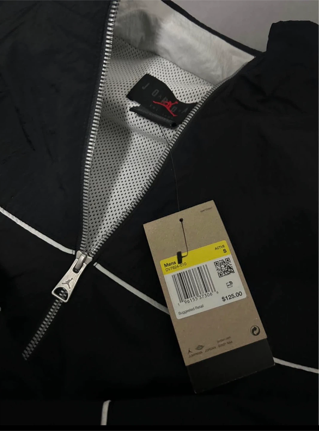 Jordan Flight Windbreaker Jacket - Black/White - Size S - photo 2