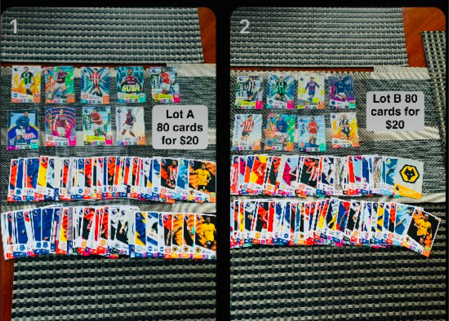 Lot of 80 Soccer Premier League Trading Cards