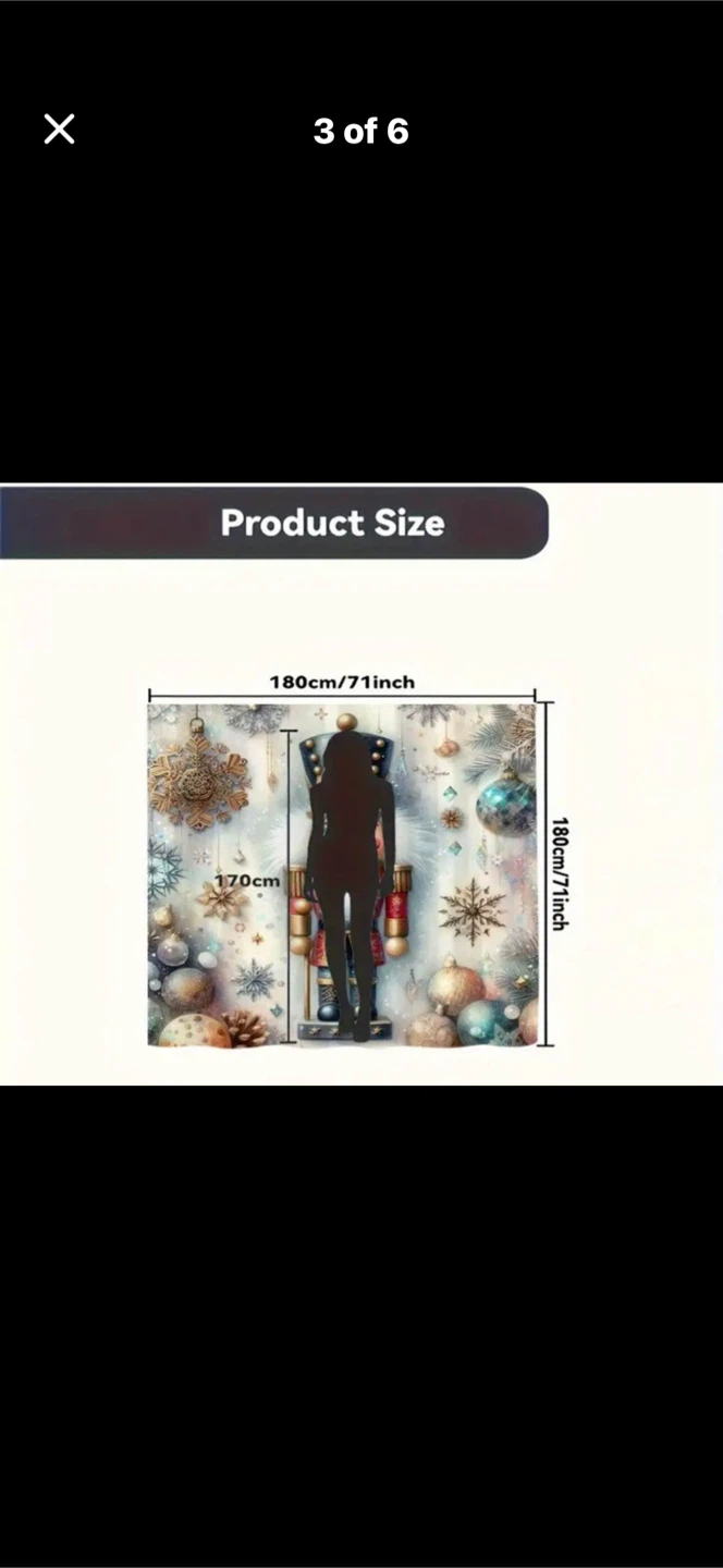 Nutcracker Christmas Shower Curtain 71x71 Inch - photo 3