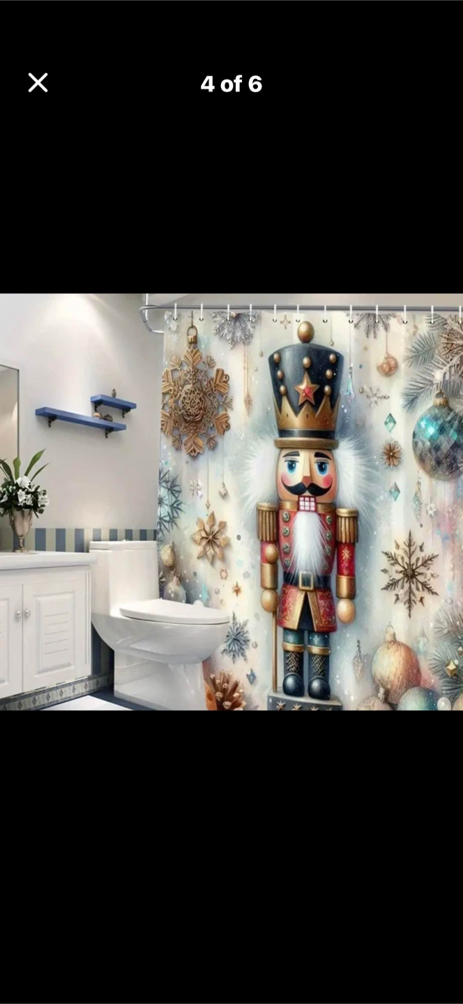 Nutcracker Christmas Shower Curtain 71x71 Inch - photo 4