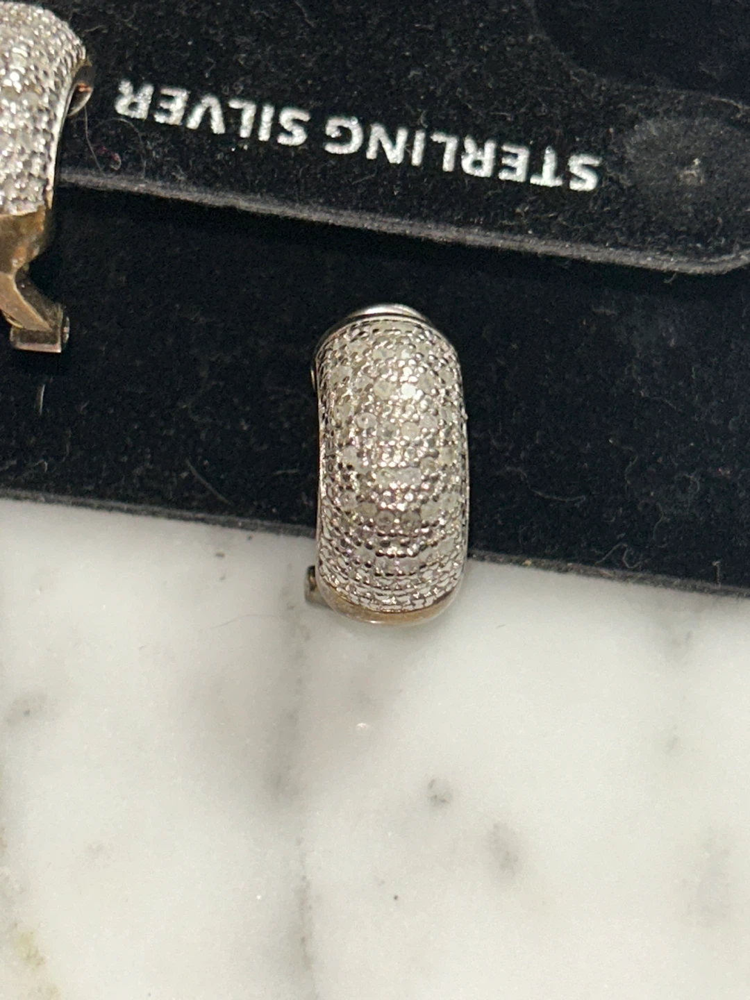 Sterling Silver 1/2 CTW Diamond Hoop Earrings - photo 4