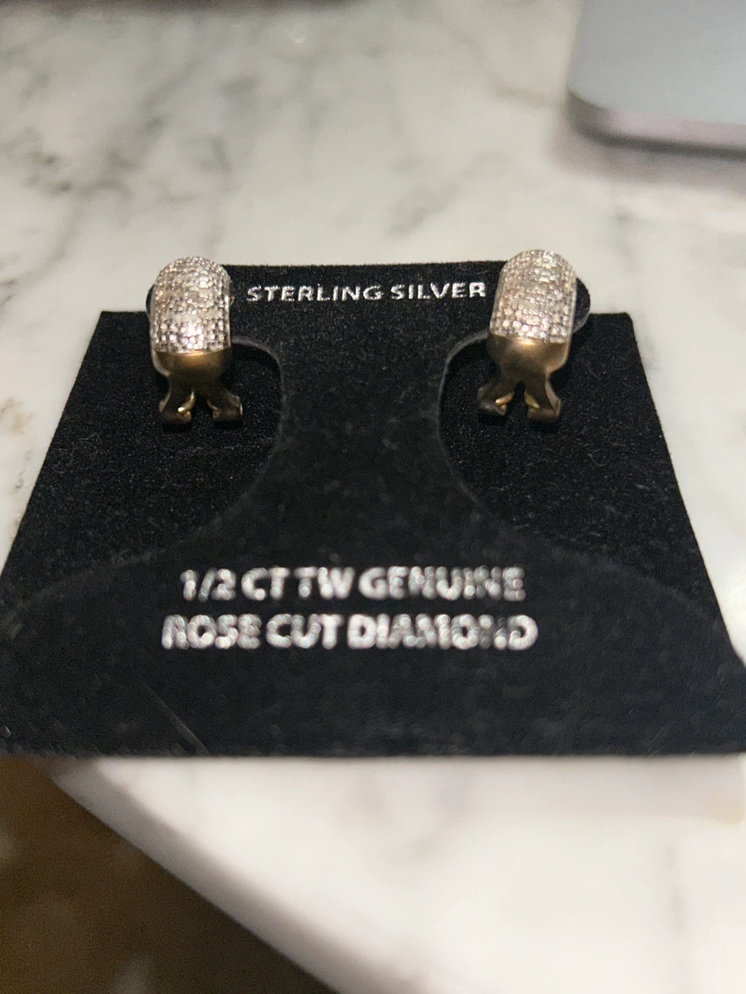 Sterling Silver 1/2 CTW Diamond Hoop Earrings - photo 3