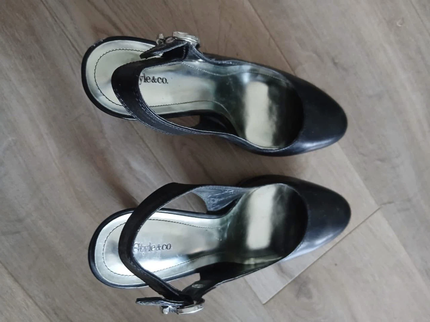 Style & Co Black Slingback Heels and Black Chelsea Boots