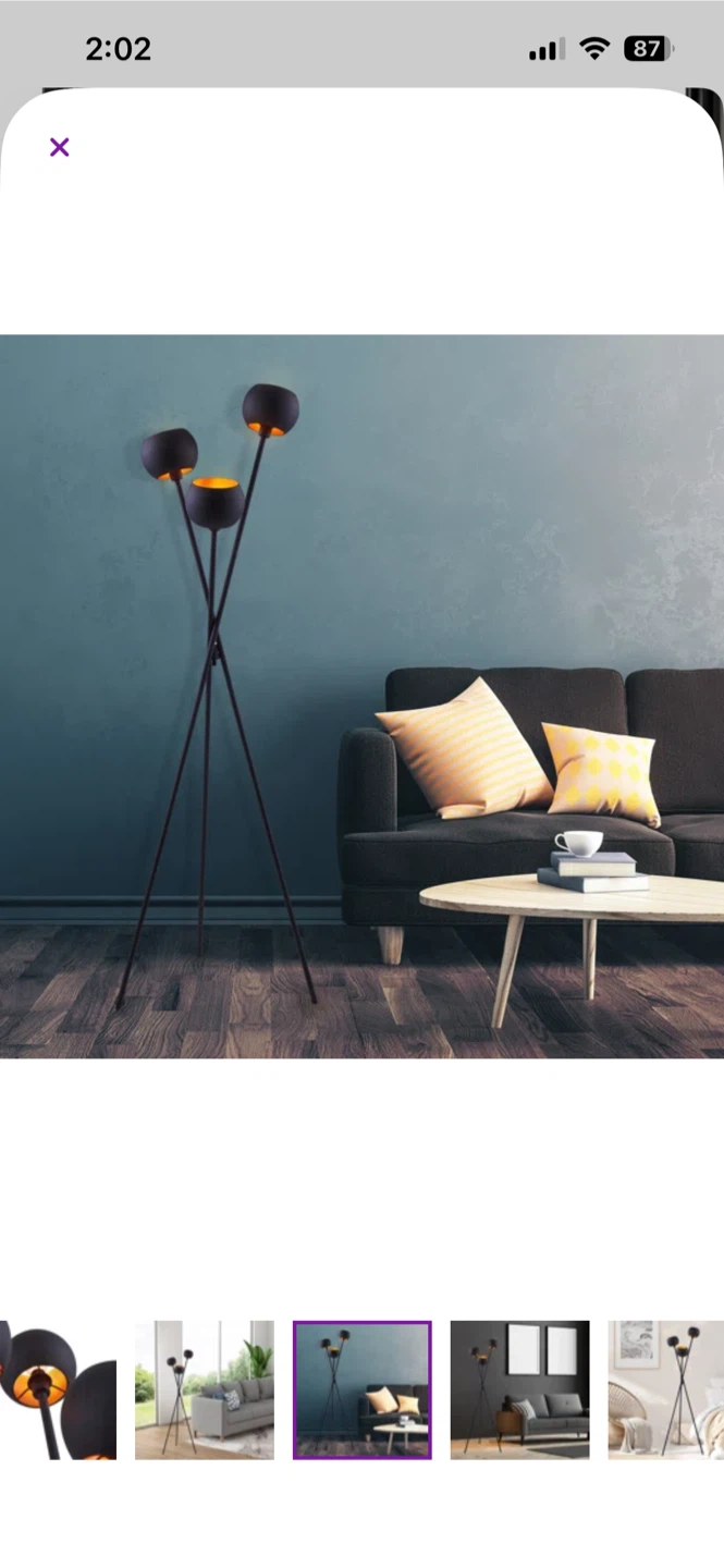 Ambient Tripod Floor Lamp (Moving Sale) - photo 2