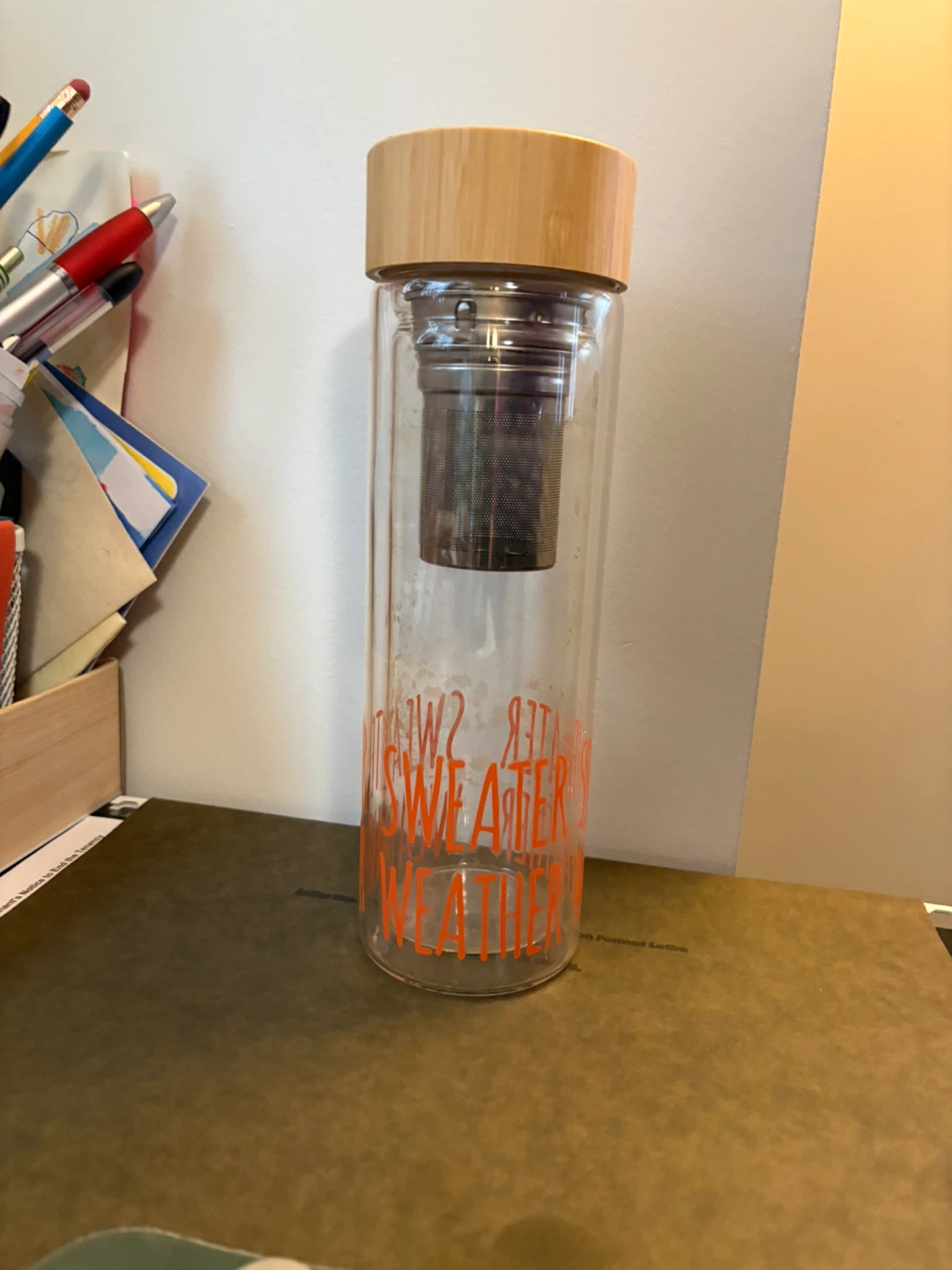 Glass Tea Infuser bottle ( 500 ml )