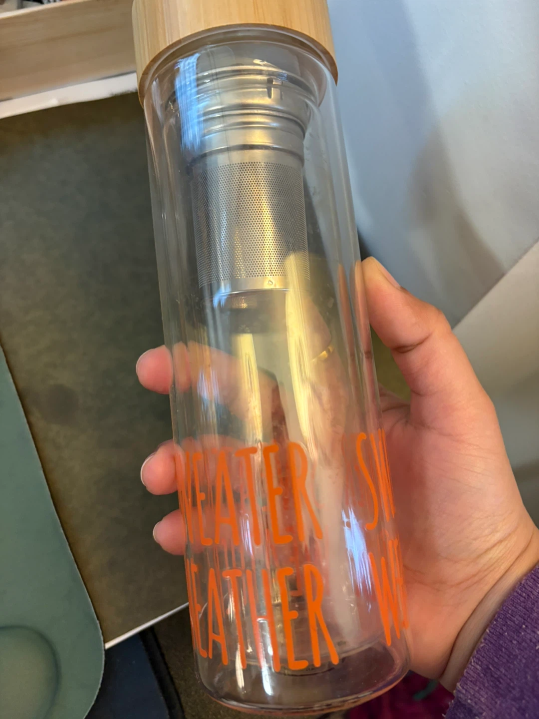 Glass Tea Infuser bottle ( 500 ml ) - photo 2