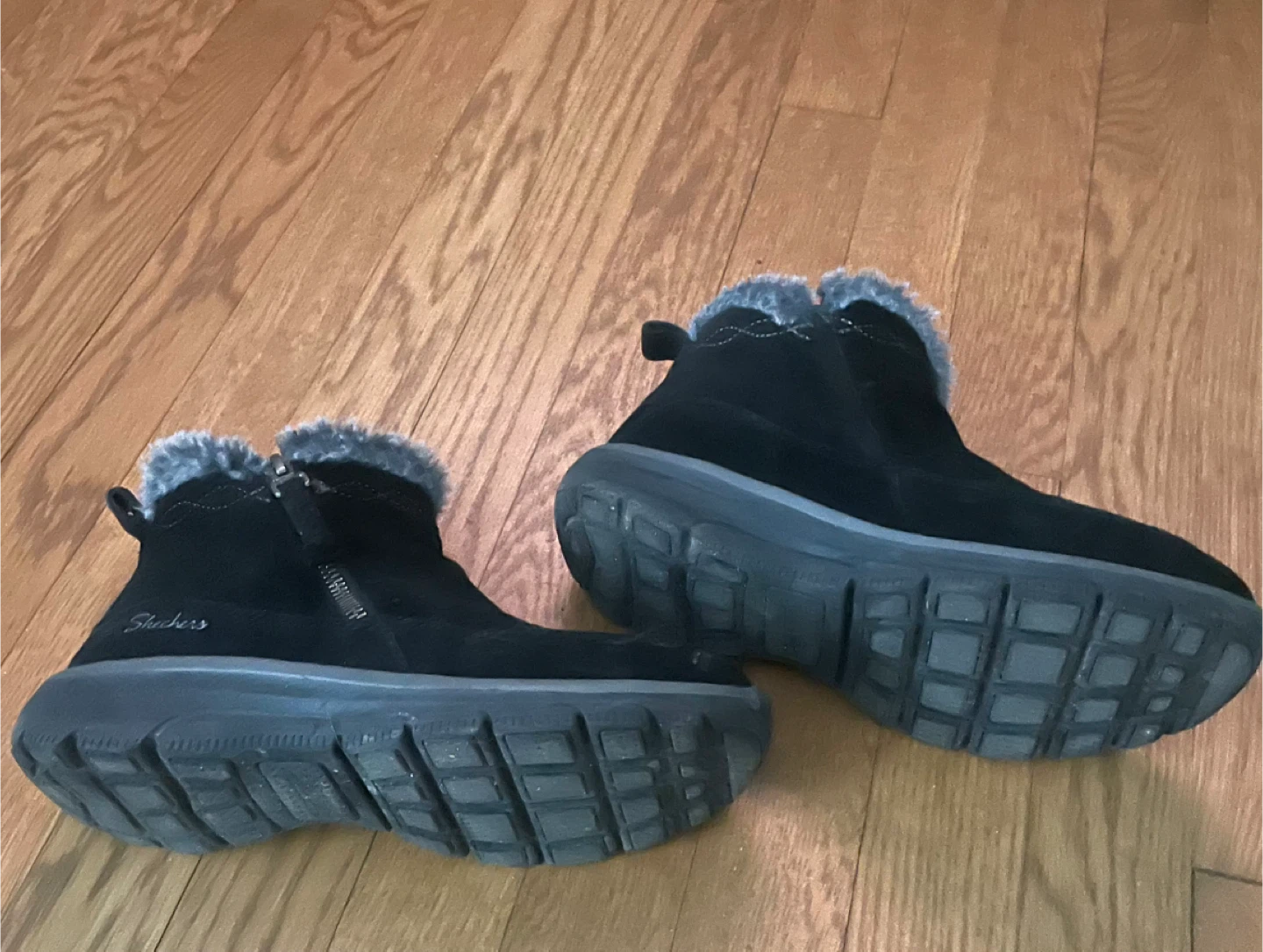 Skechers Black Suede Faux Fur Lined Winter Boots - photo 4