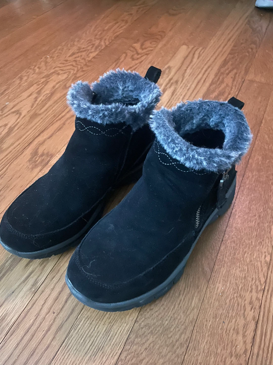 Skechers Black Suede Faux Fur Lined Winter Boots - photo 3