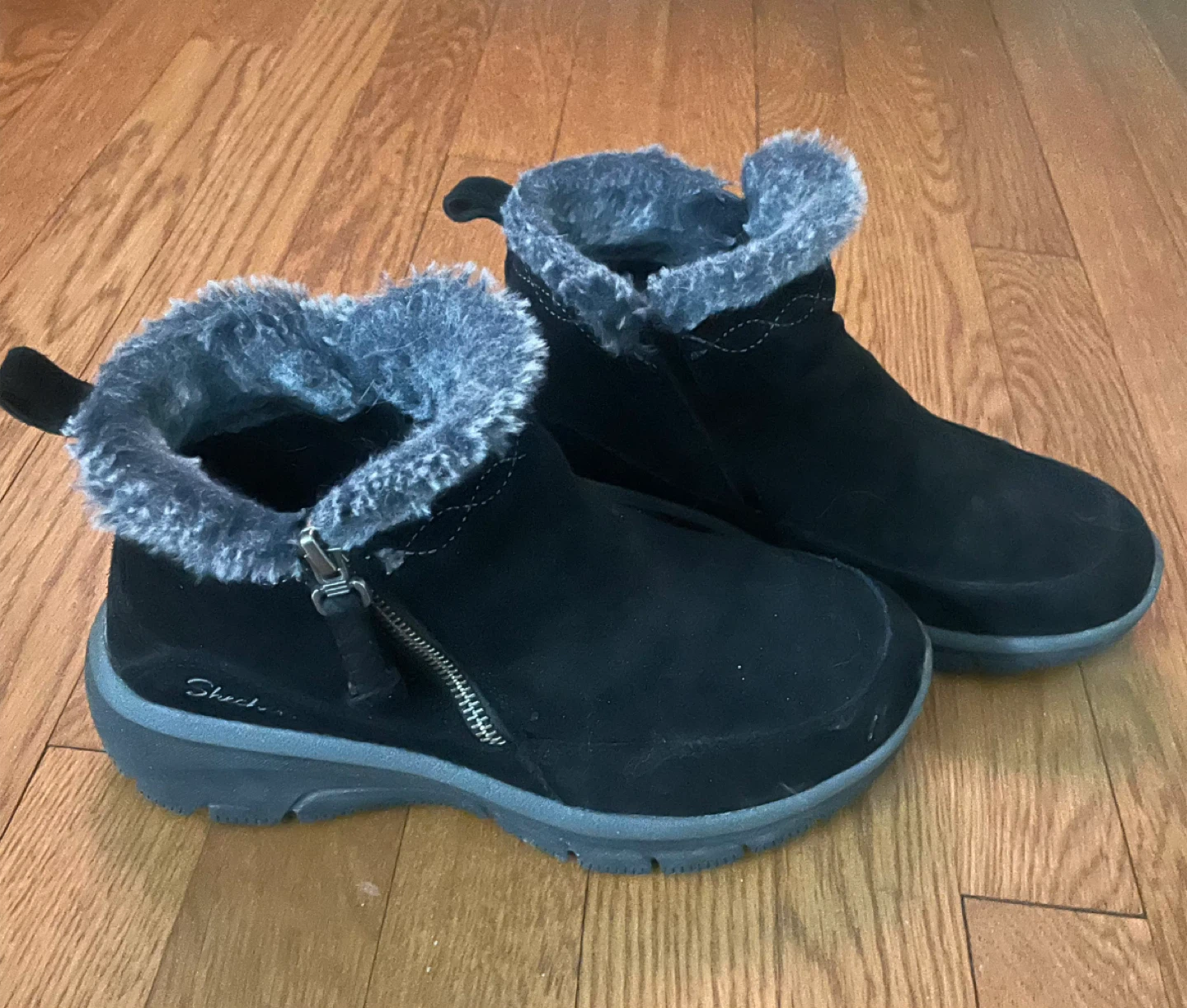 Skechers Black Suede Faux Fur Lined Winter Boots - photo 5
