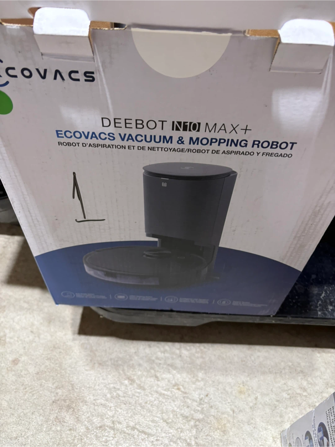 ECOVACS DEEBOT N10 Max+ Robot Vacuum & Mop – New