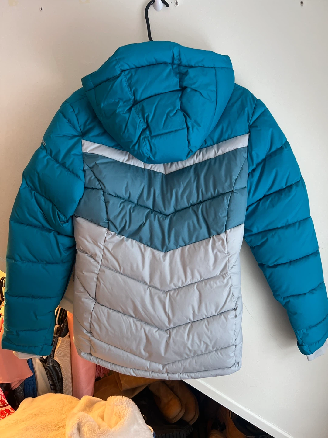 Columbia Puffer Jacket - Size M - Teal/Gray - photo 2