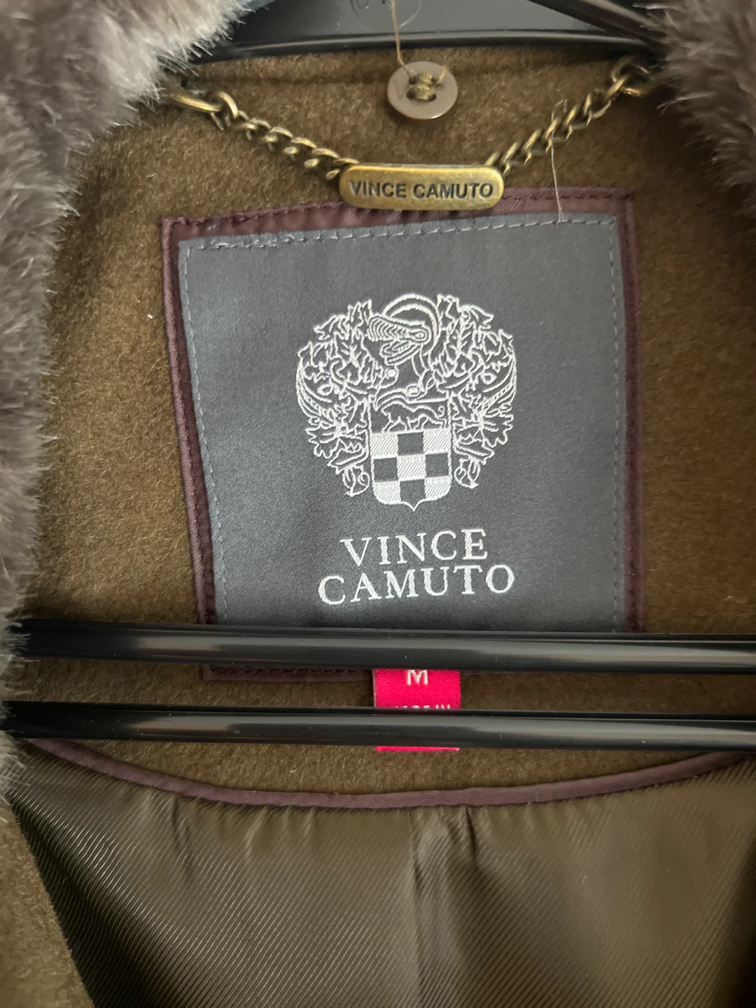 Vince Camuto Women's coat Faux Fur Collar - Size M - photo 3