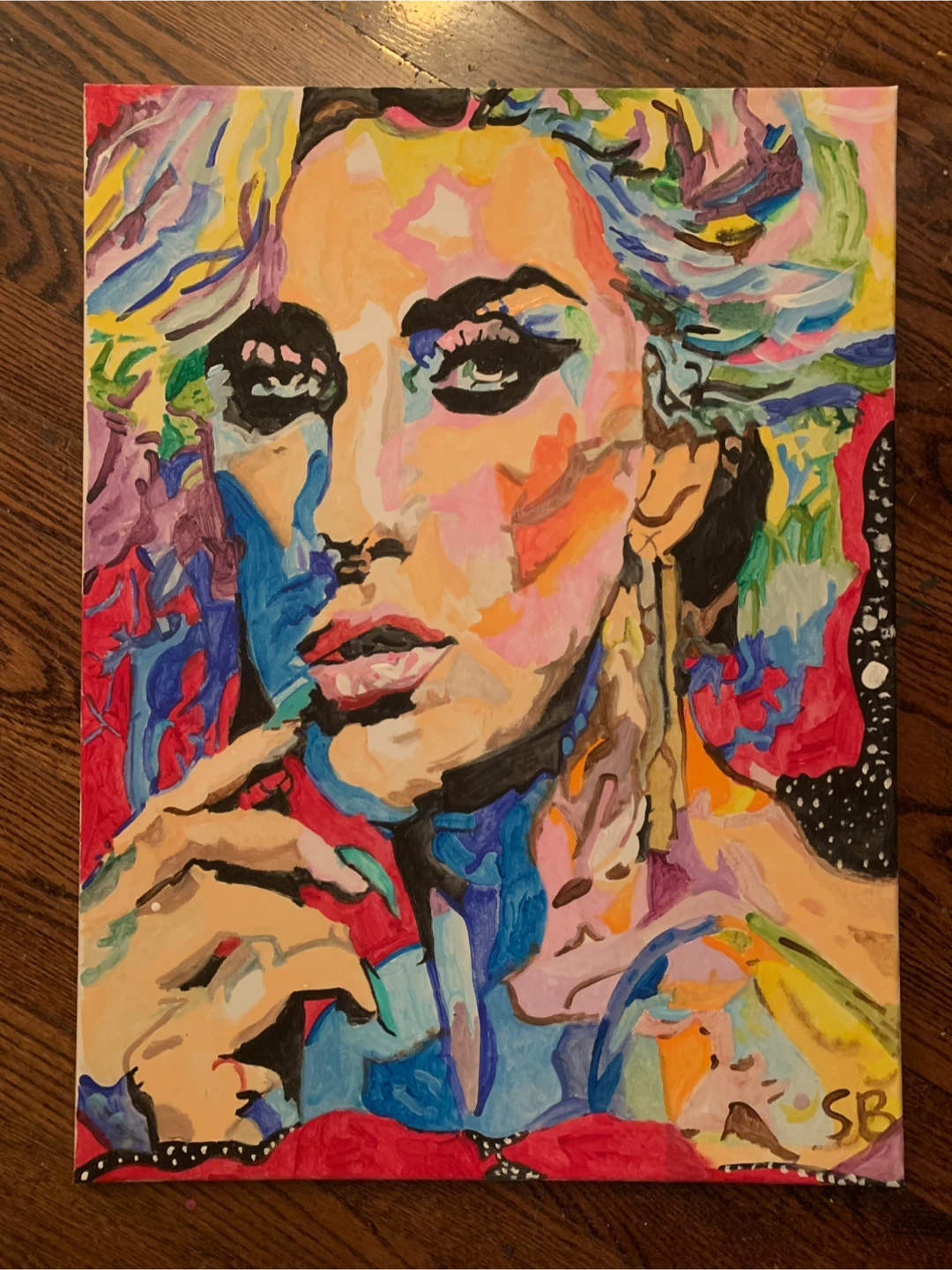 Vibrant Abstract Lady Gaga Painting
