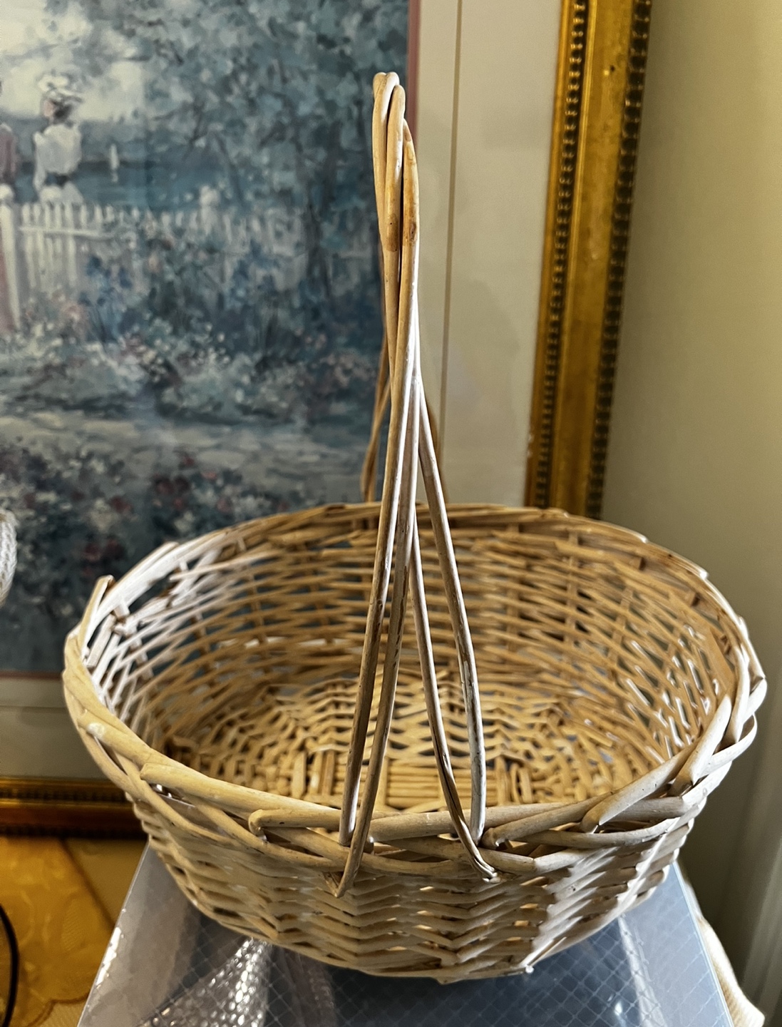 Wicker Basket with Handle