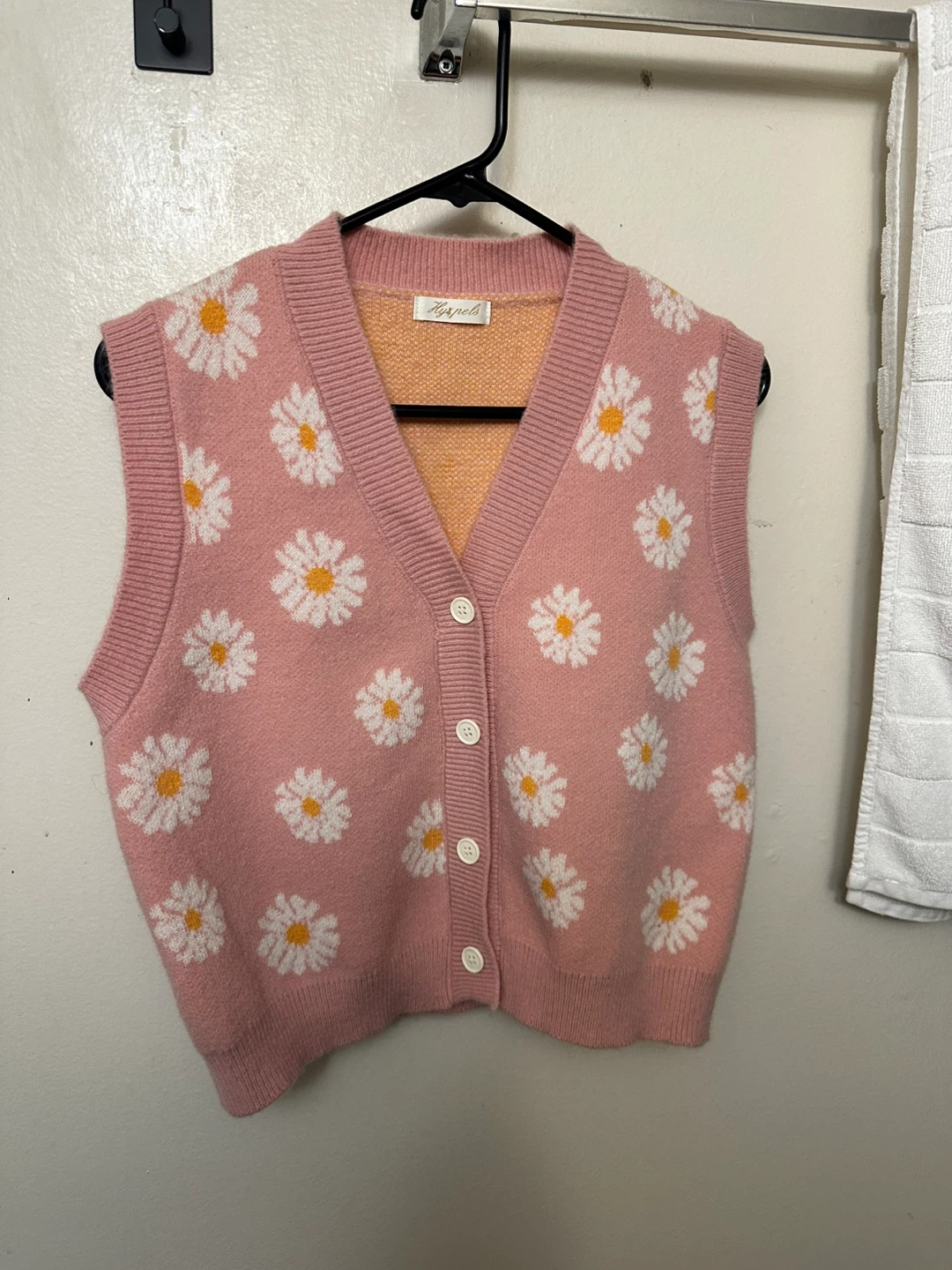 Shein Daisy Print Sweater Vest
