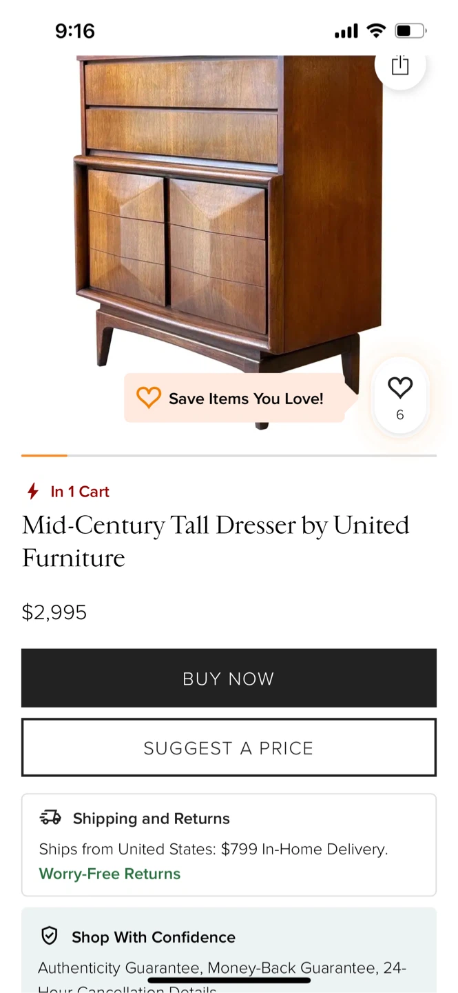 Mid century modern dresser - photo 4