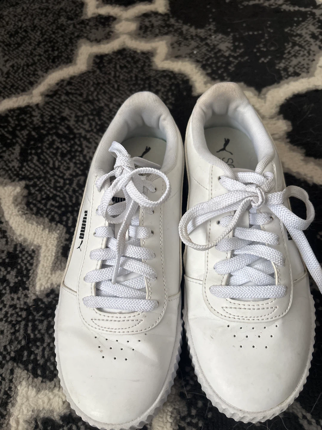 Puma White Leather Sneakers