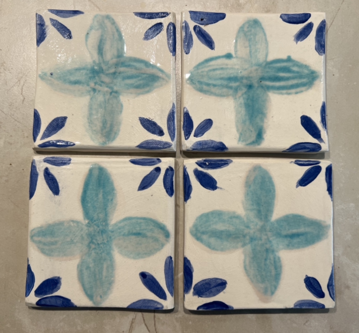 New-Set of 4 Ceramic Coasters